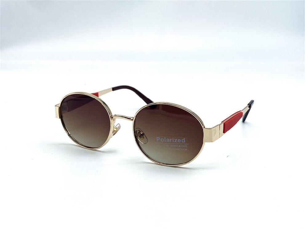 Солнцезащитные очки картинка 2025 Женские Брендовые Polarized Овальные P52004-C3 